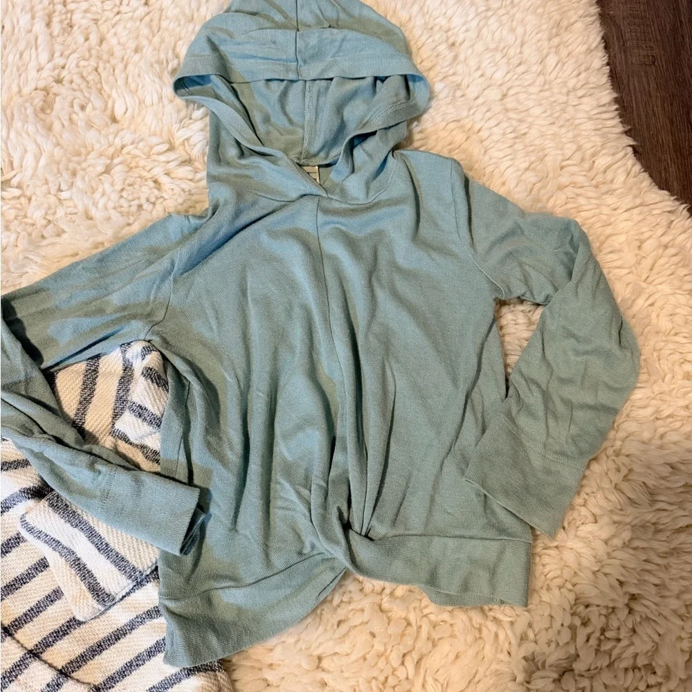 OshKosh B'gosh Blue Striped and Solid Green Hoodies